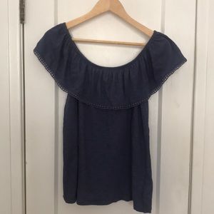 Blue Old Navy Off The Shoulder Top